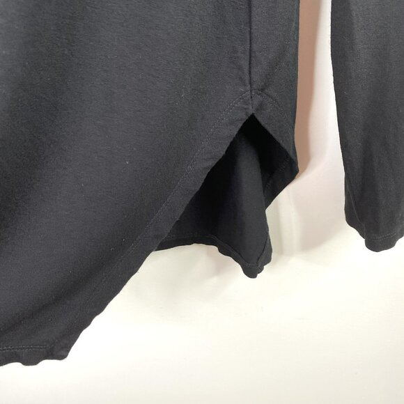 Alembika Top Womens Size Small Oversize Black Long Sleeve Boat Neck Lagenlook - Picture 3 of 4